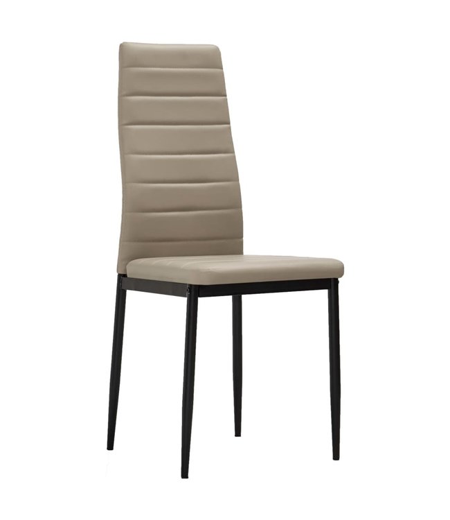 Eetkamerstoelen 4 st kunstleer cappuccino