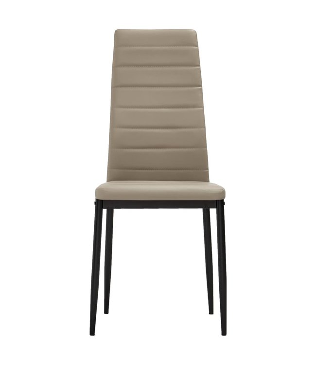 Eetkamerstoelen 4 st kunstleer cappuccino
