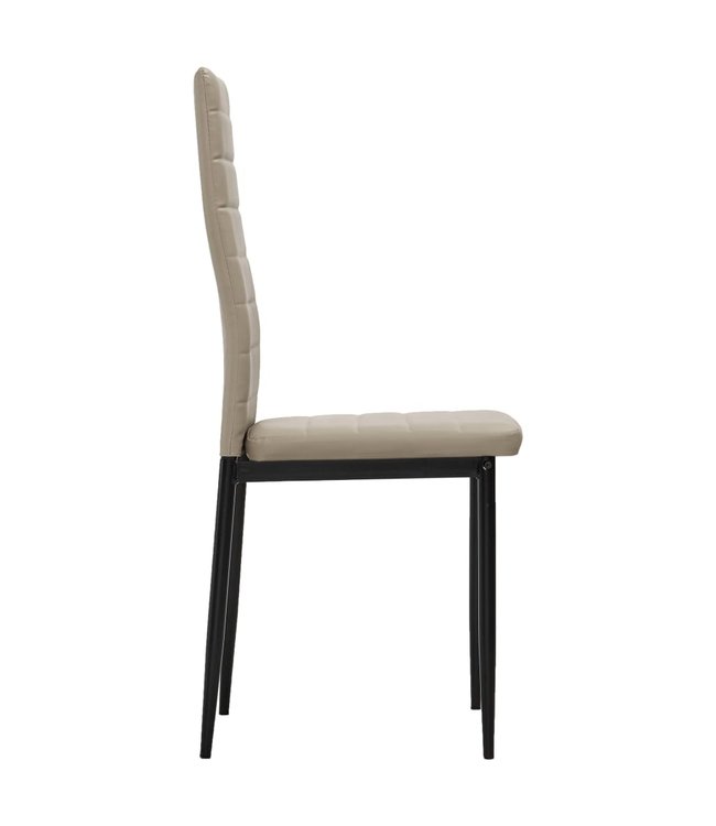Eetkamerstoelen 4 st kunstleer cappuccino