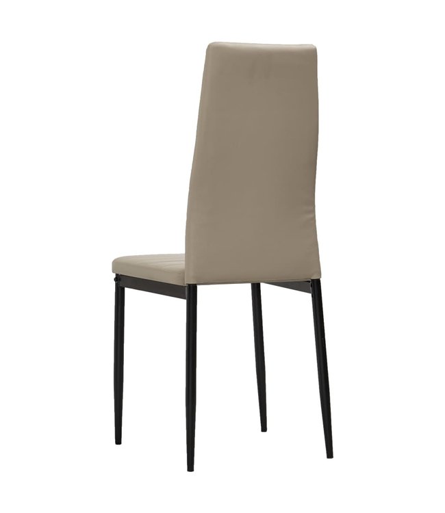 Eetkamerstoelen 4 st kunstleer cappuccino