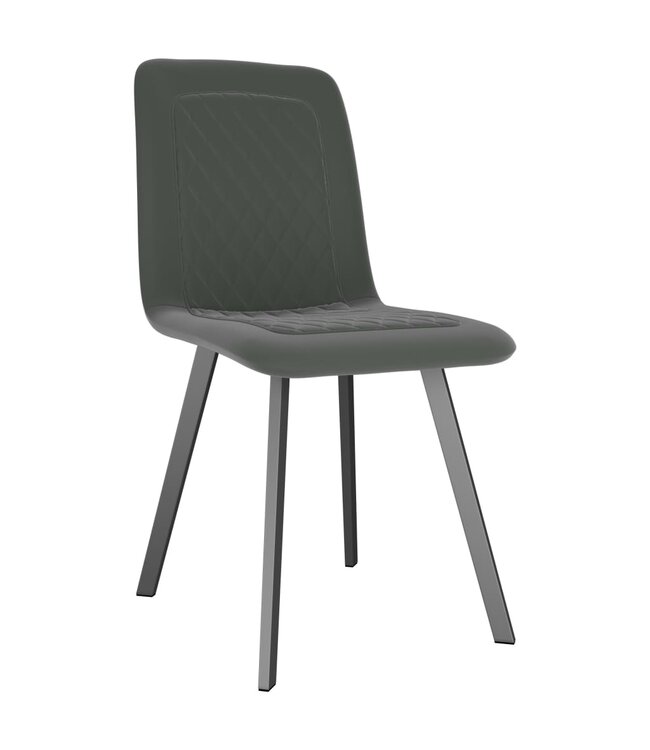 Eetkamerstoelen 2 st fluweel grijs