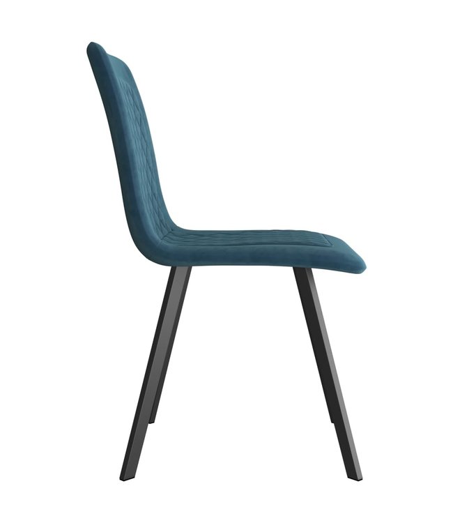 Eetkamerstoelen 2 st fluweel blauw