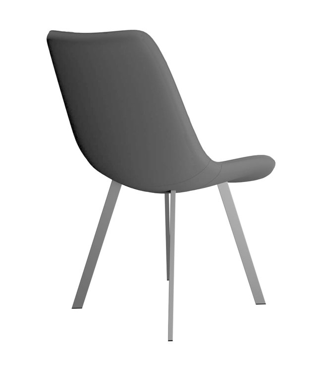 Eetkamerstoelen 2 st kunstleer grijs