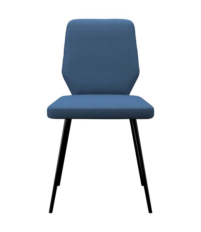 Eetkamerstoelen 4 st stof blauw
