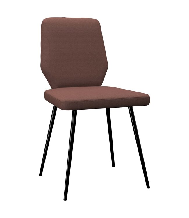 Eetkamerstoelen 4 st stof bruin