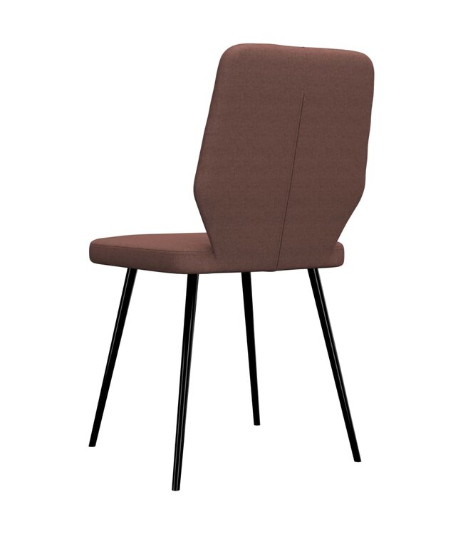 Eetkamerstoelen 4 st stof bruin