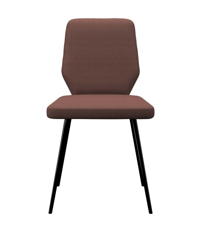 Eetkamerstoelen 2 st stof bruin