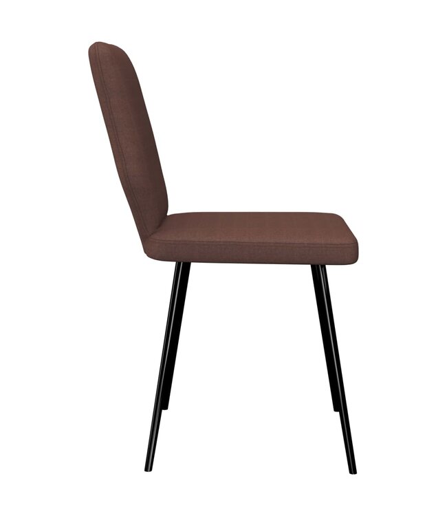 Eetkamerstoelen 2 st stof bruin