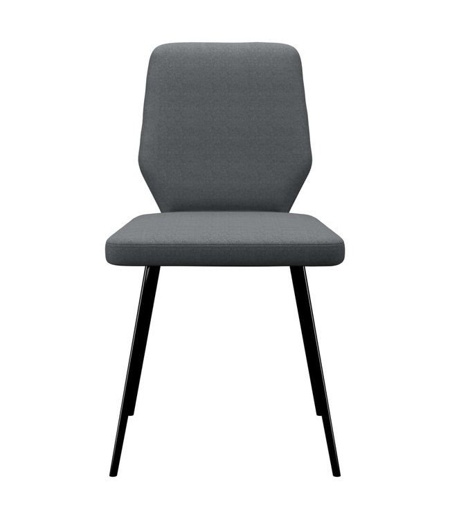 Eetkamerstoelen 2 st stof donkergrijs
