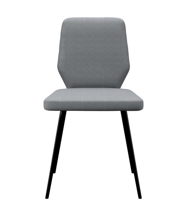 Eetkamerstoelen 2 st stof lichtgrijs