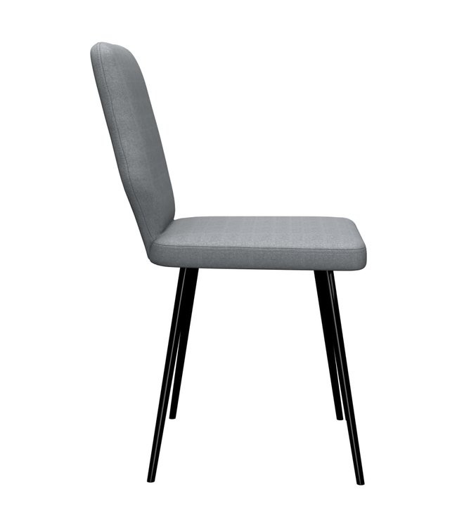 Eetkamerstoelen 2 st stof lichtgrijs