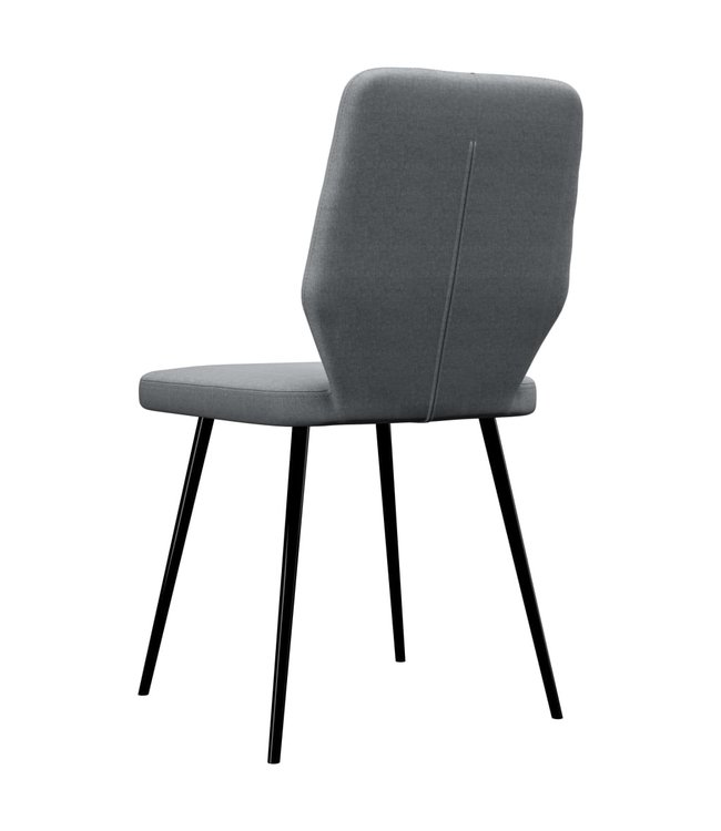 Eetkamerstoelen 2 st stof lichtgrijs
