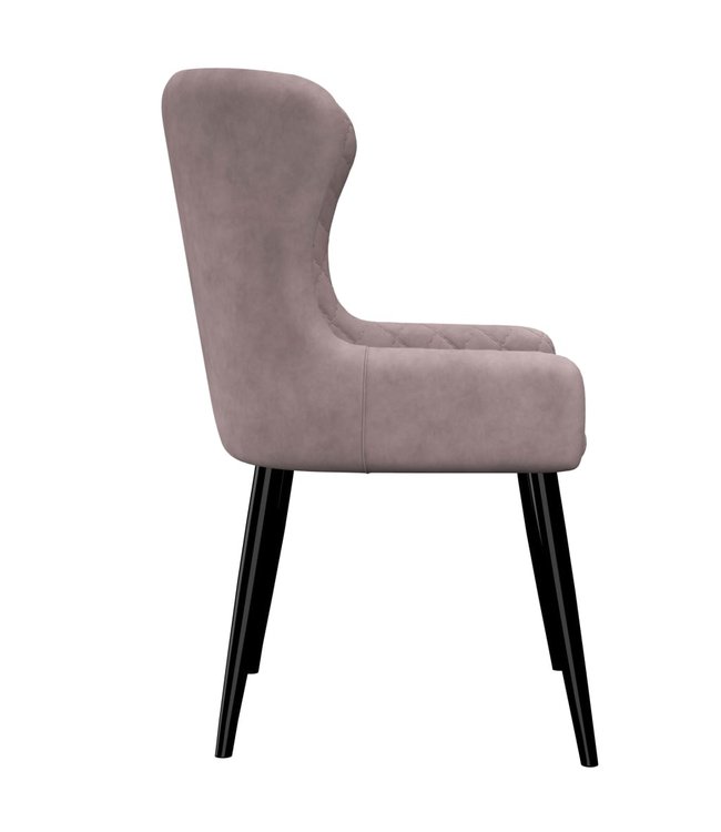 Eetkamerstoelen 2 st fluweel roze