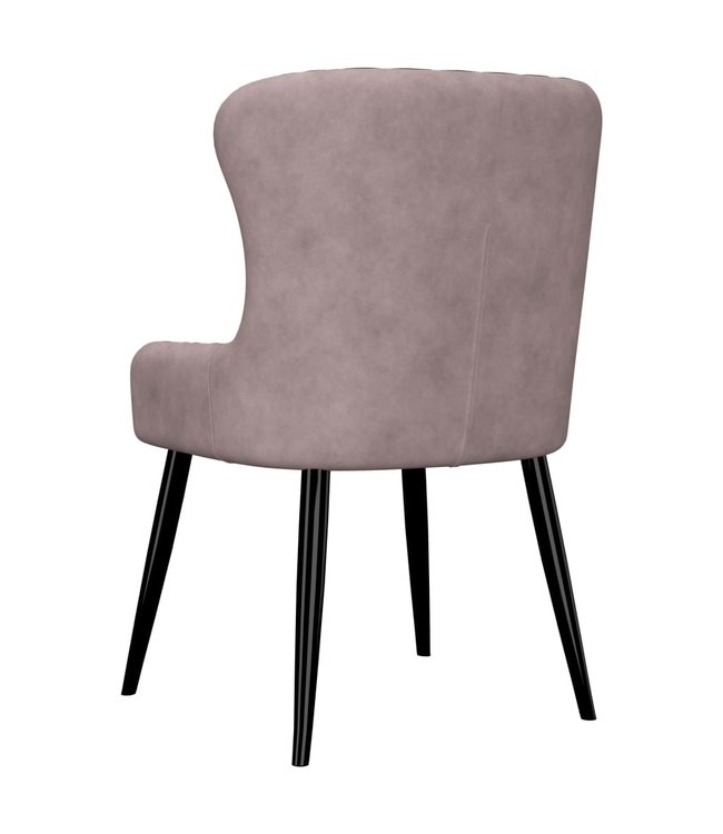 Eetkamerstoelen 2 st fluweel roze