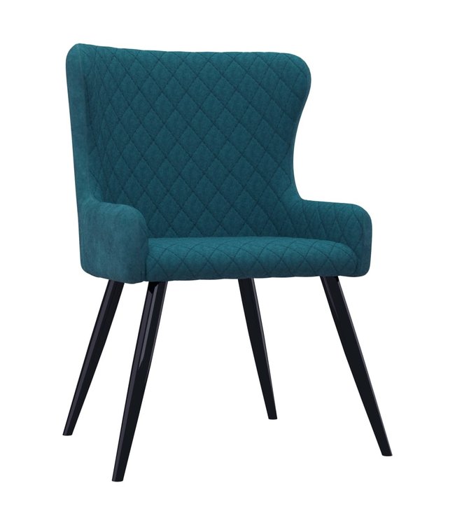 Eetkamerstoelen 2 st fluweel blauw
