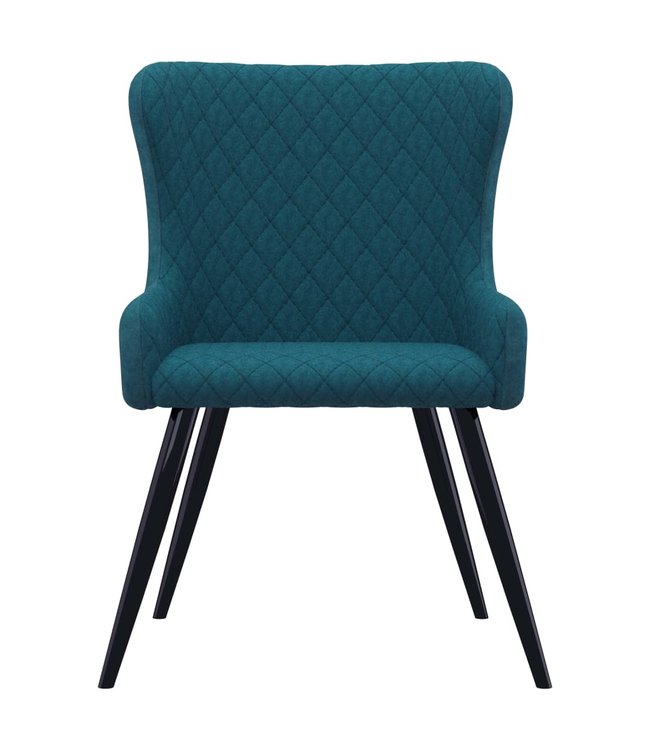 Eetkamerstoelen 2 st fluweel blauw