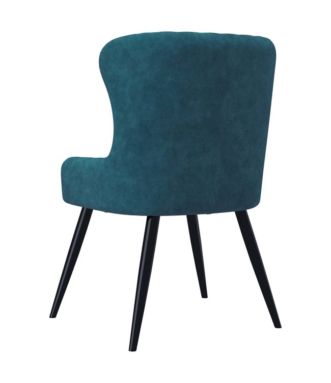 Eetkamerstoelen 2 st fluweel blauw