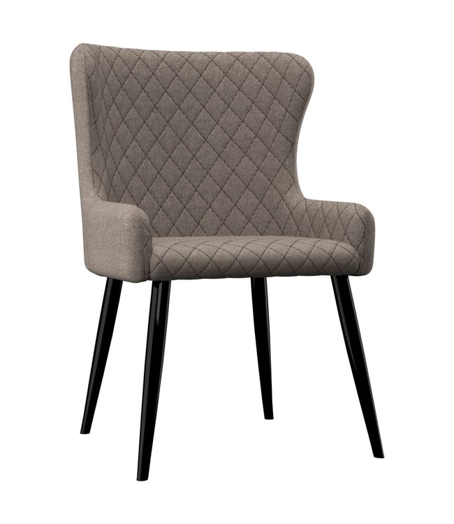 Eetkamerstoelen 2 st stof taupe