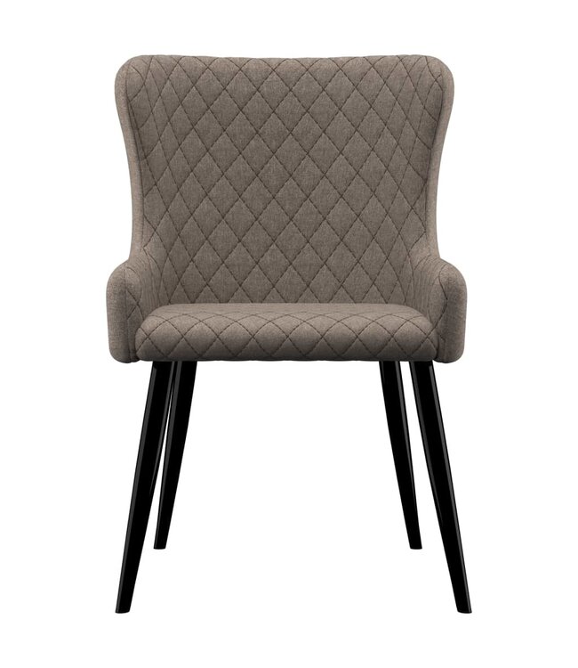 Eetkamerstoelen 2 st stof taupe