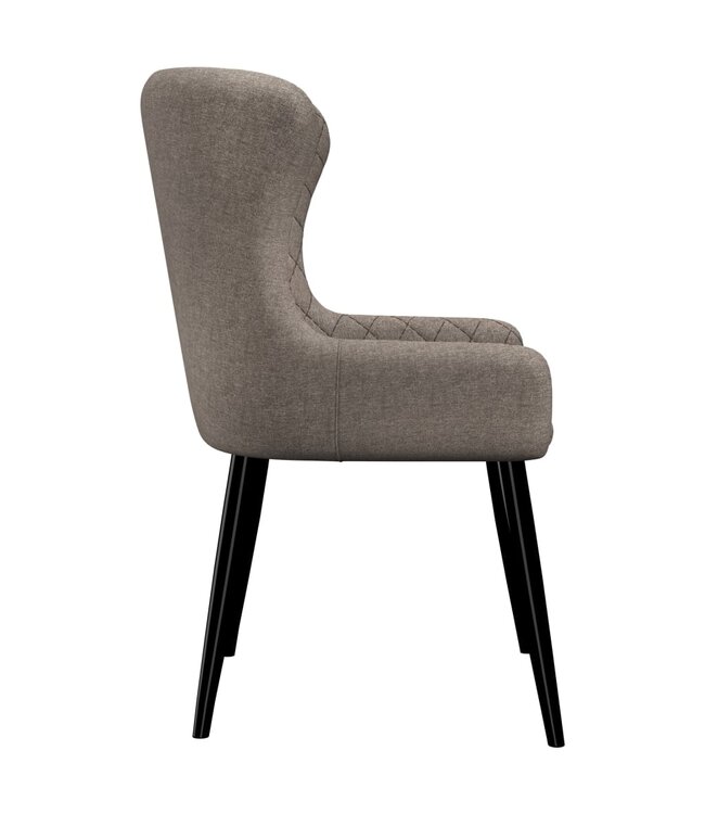 Eetkamerstoelen 2 st stof taupe