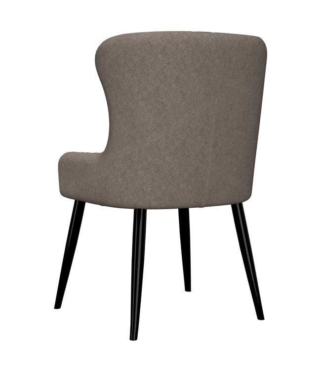 Eetkamerstoelen 2 st stof taupe
