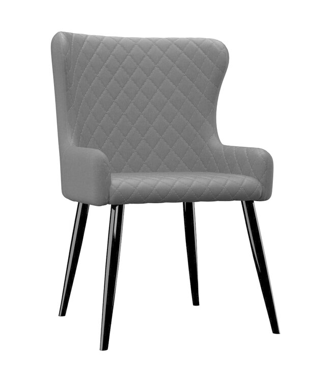 Eetkamerstoelen 2 st stof zwart