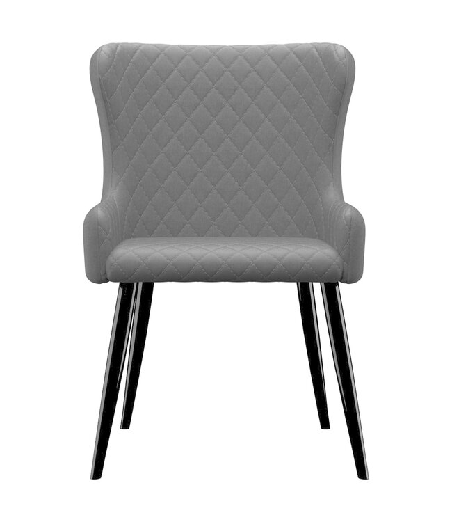 Eetkamerstoelen 2 st stof zwart