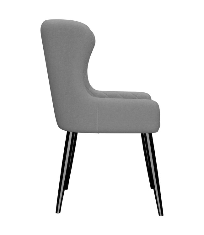 Eetkamerstoelen 2 st stof zwart