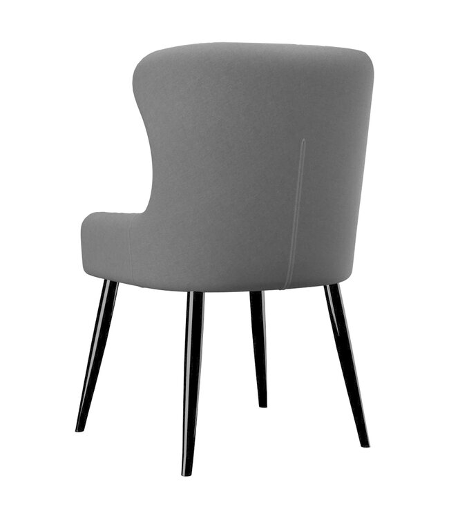 Eetkamerstoelen 2 st stof zwart