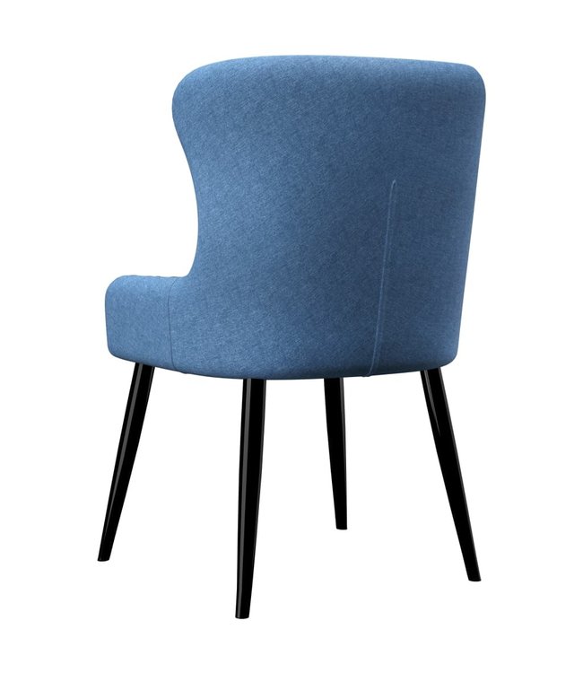 Eetkamerstoelen 2 st stof blauw