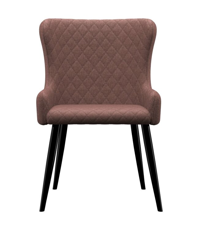 Eetkamerstoelen 2 st stof bruin