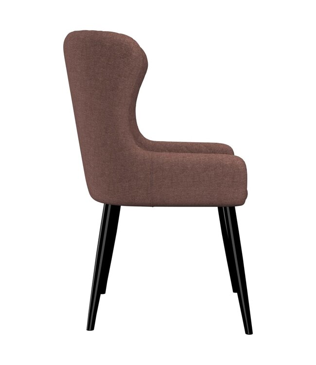 Eetkamerstoelen 2 st stof bruin