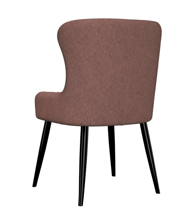 Eetkamerstoelen 2 st stof bruin