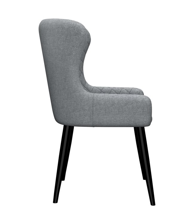 Eetkamerstoelen 2 st stof lichtgrijs