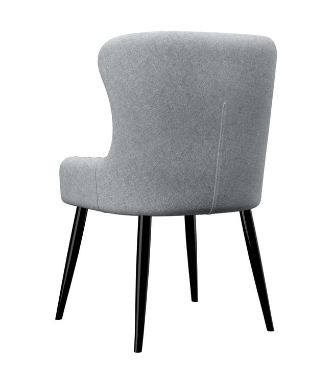 Eetkamerstoelen 2 st stof lichtgrijs