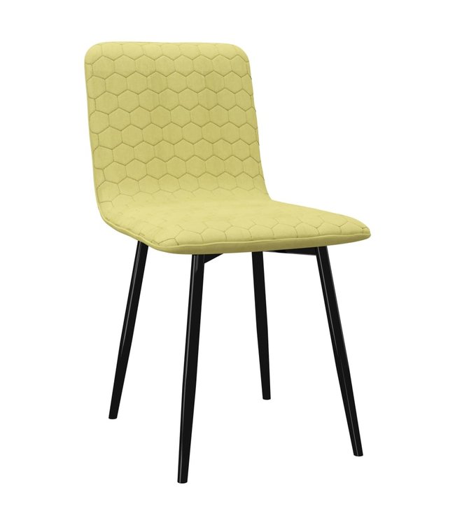 Eetkamerstoelen 2 st stof groen