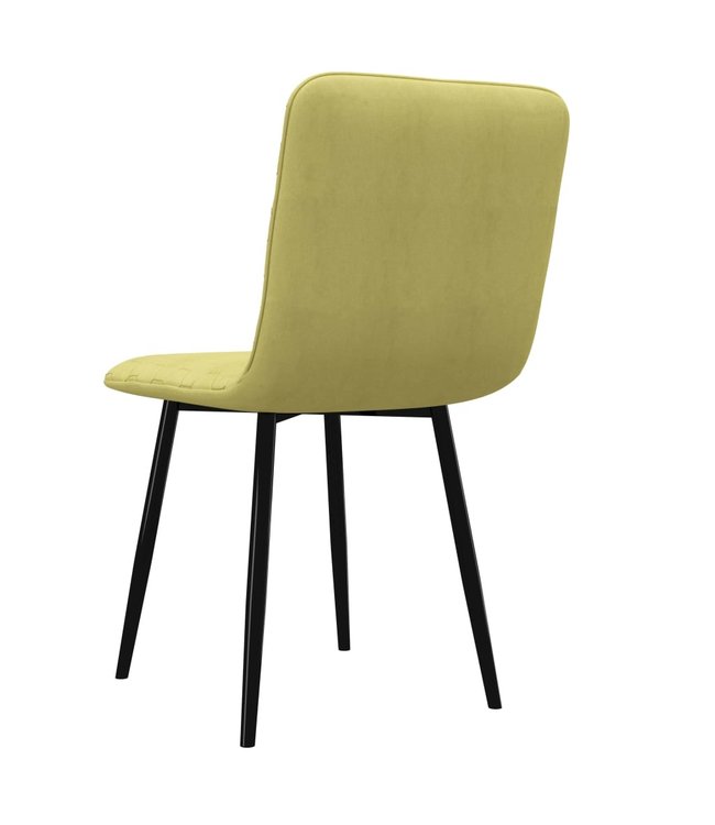 Eetkamerstoelen 2 st stof groen