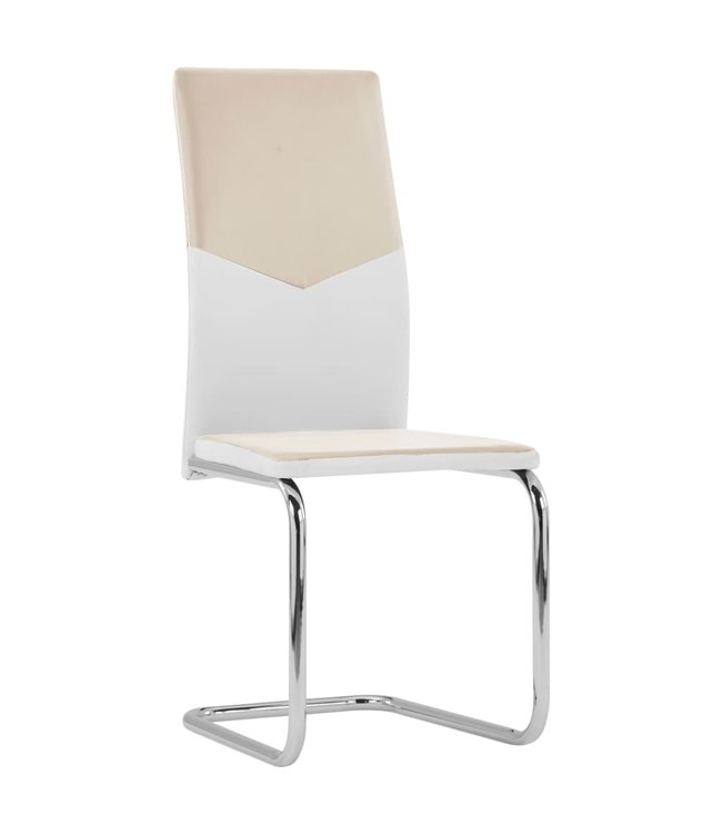 Eetkamerstoelen 4 st kunstleer cappuccino