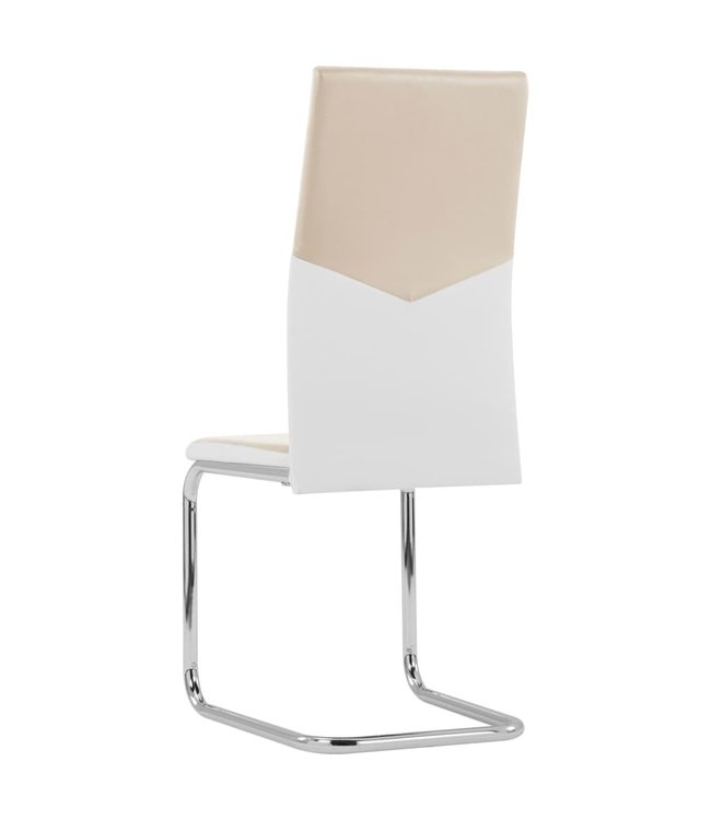 Eetkamerstoelen 4 st kunstleer cappuccino