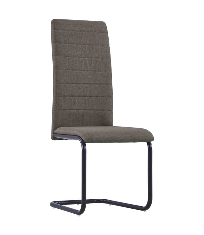 Eetkamerstoelen 2 st stof taupe