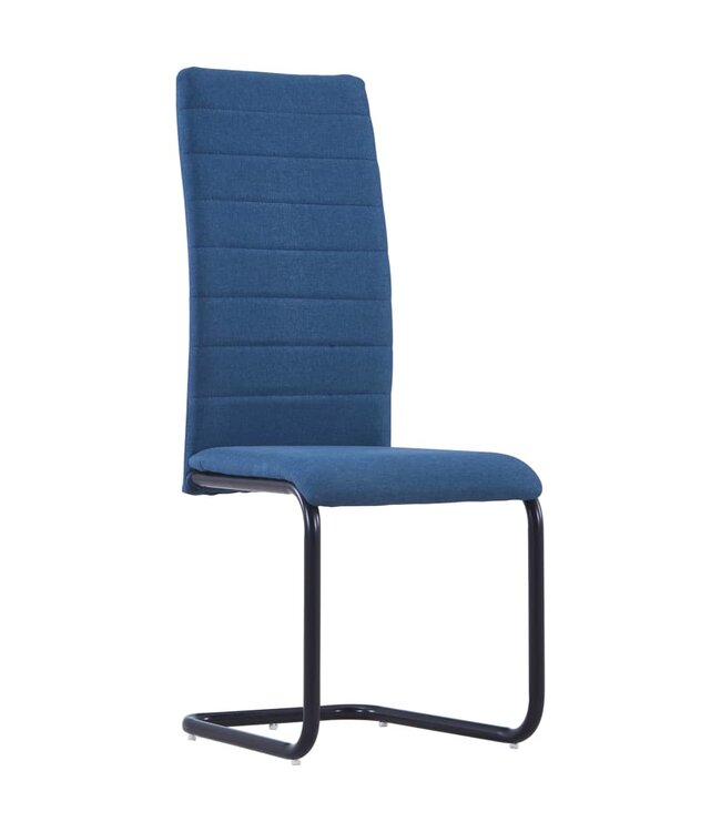 Eetkamerstoelen 4 st stof blauw