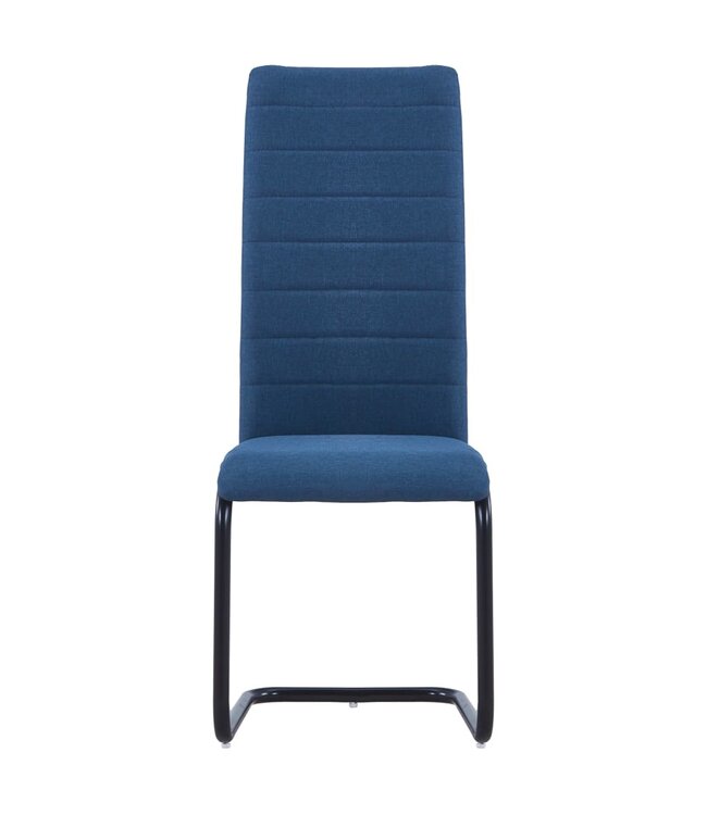 Eetkamerstoelen 4 st stof blauw