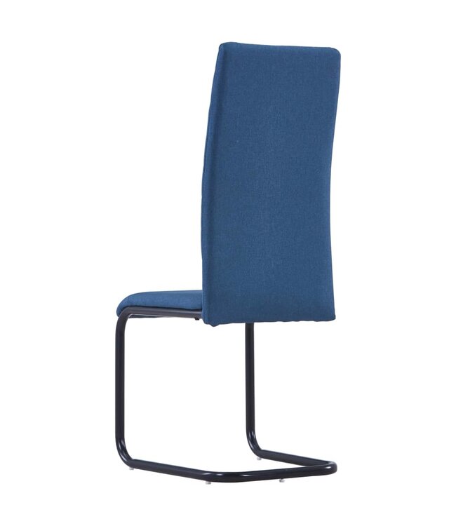 Eetkamerstoelen 4 st stof blauw