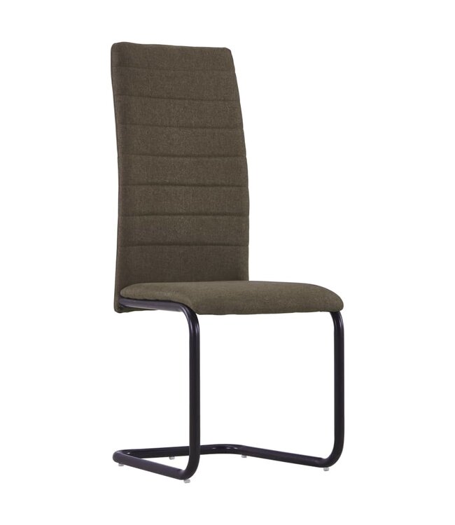 Eetkamerstoelen 4 st stof bruin