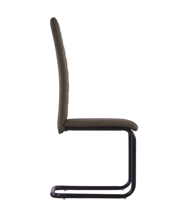 Eetkamerstoelen 4 st stof bruin