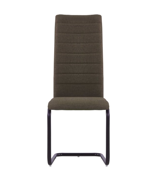Eetkamerstoelen 4 st stof bruin