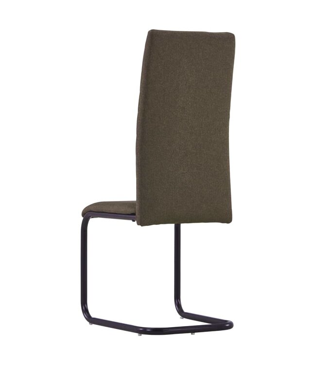 Eetkamerstoelen 4 st stof bruin