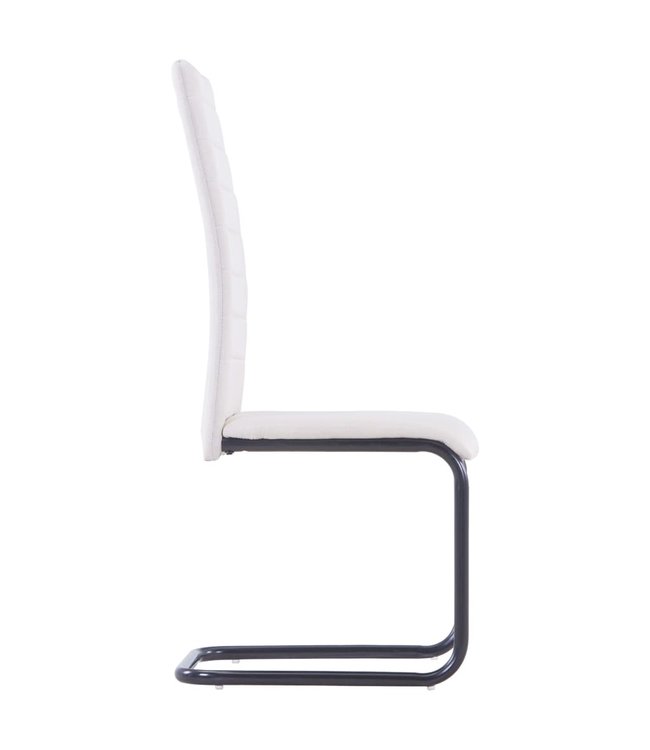 Eetkamerstoelen 2 st stof crème