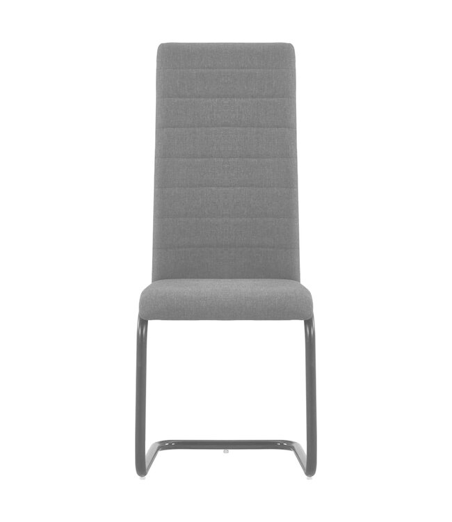 Eetkamerstoelen 4 st stof donkergrijs