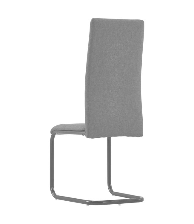 Eetkamerstoelen 4 st stof donkergrijs